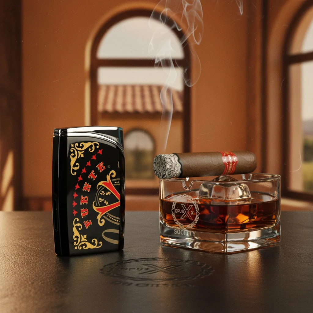 Opus X Society Lighter, Ashtray & Cutter Set - Image 7