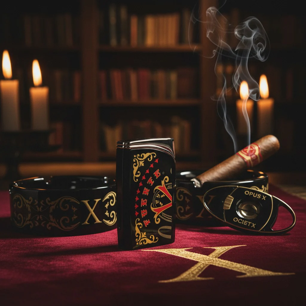 Opus X Society Lighter, Ashtray & Cutter Set - Image 8