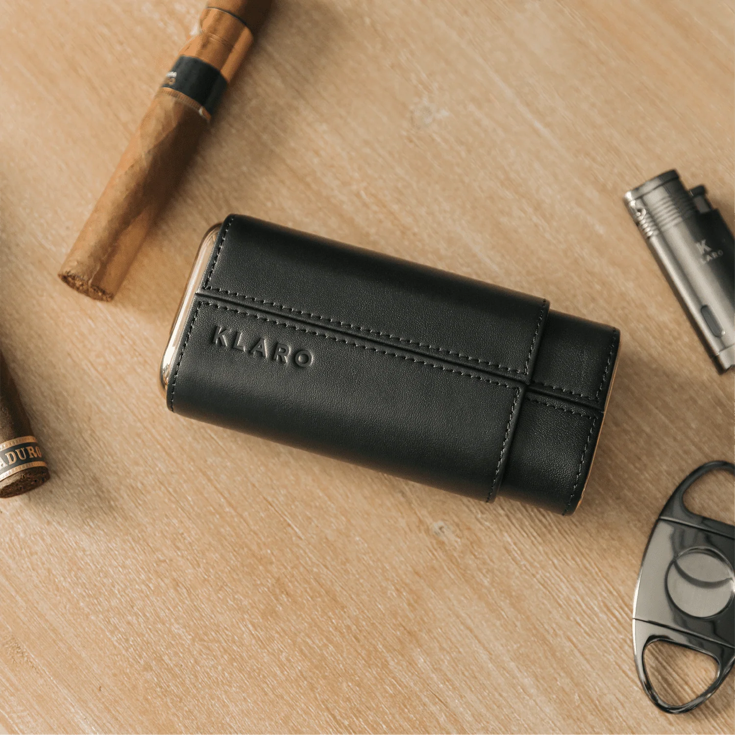 Premium 3 Cigar Travel Case - Image 3